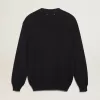 Golden Collection Cardigan aus dunkelblauer Baumwolle mit Used-Look Golden Collection Cardigan aus dunkelblauer Baumwolle mit Used-Look